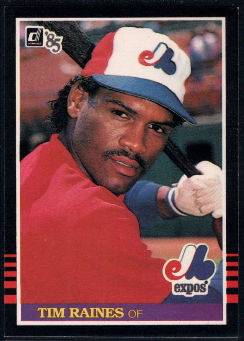 1985 Donruss Baseball #299 Tim Raines Montreal Expos  Official MLB Trading Card (Stock Photo Used, Sharp Corners NM+ Guaranteed)