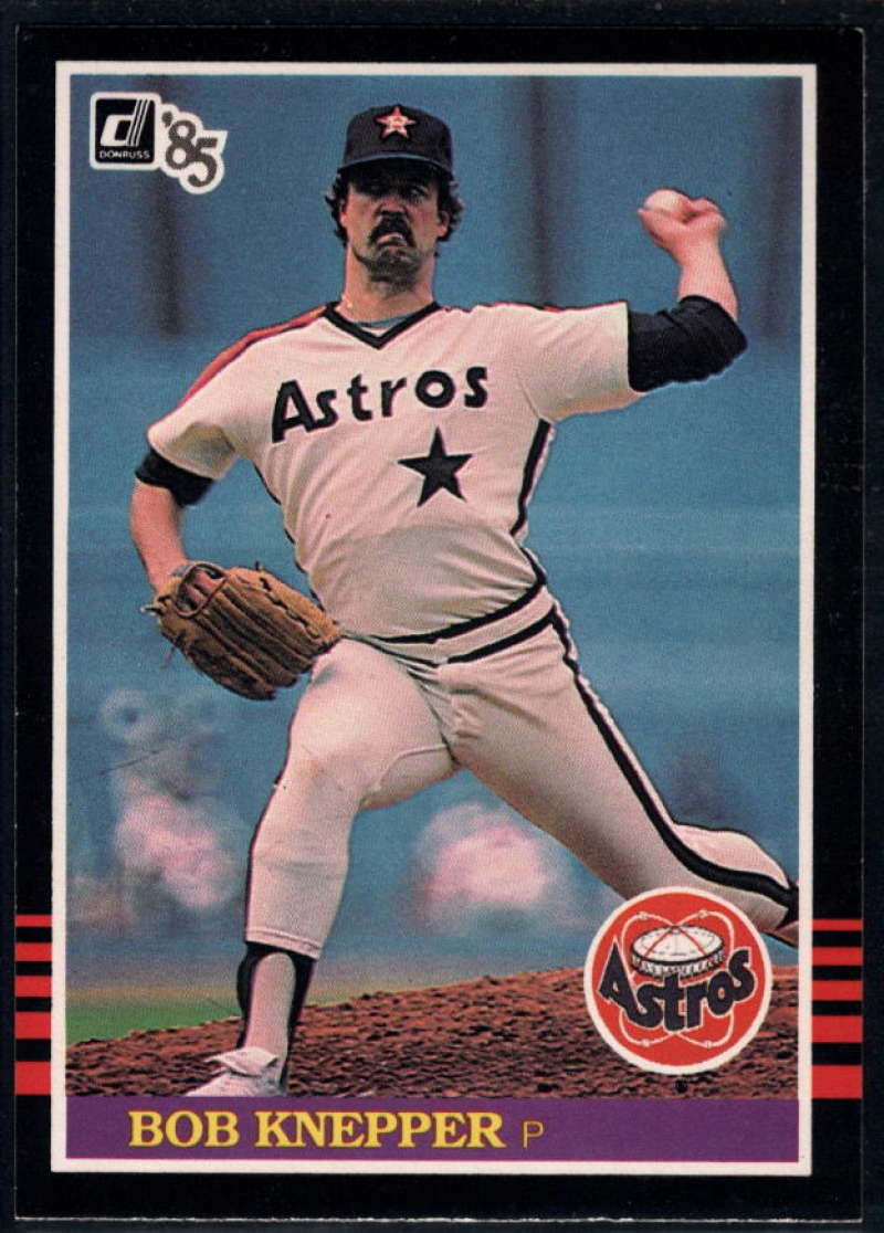 1985 Donruss Baseball #476 Bob Knepper Houston Astros  Official MLB Trading Card (Stock Photo Used, Sharp Corners NM+ Guaranteed)
