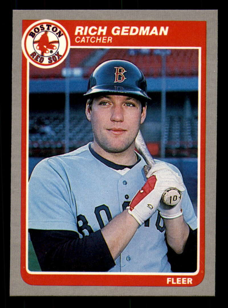 1985 Fleer #159 Rich Gedman NM-MT Boston Red Sox Baseball 