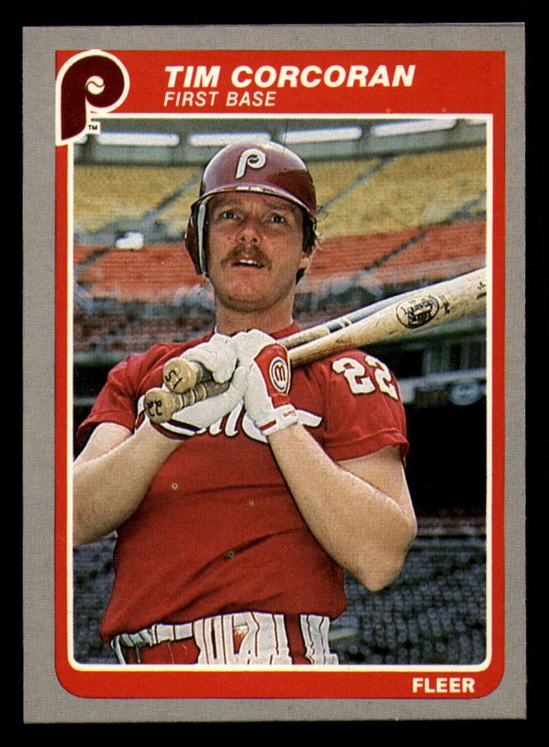 1985 Fleer #247 Tim Corcoran NM-MT Philadelphia Phillies Baseball 