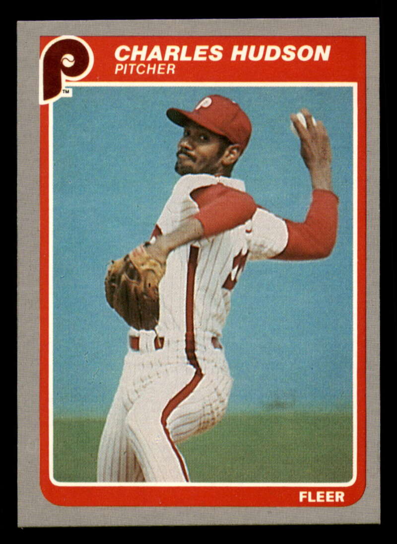 1985 Fleer #255 Charles Hudson NM-MT Philadelphia Phillies Baseball 