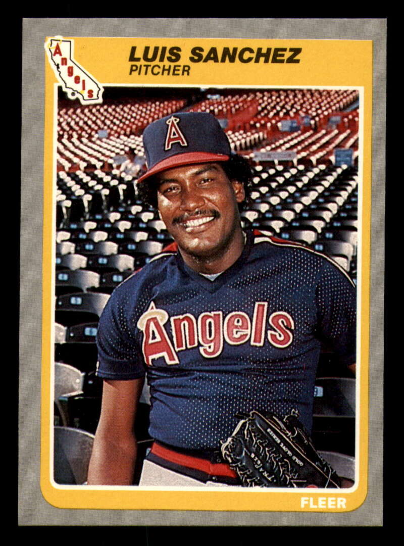 1985 Fleer #310 Luis Sanchez NM-MT California Angels Baseball 