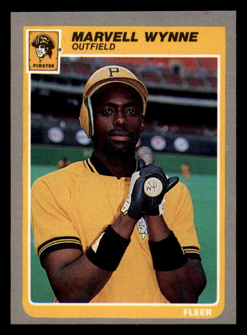 1985 Fleer #481 Marvell Wynne NM-MT Pittsburgh Pirates Baseball 