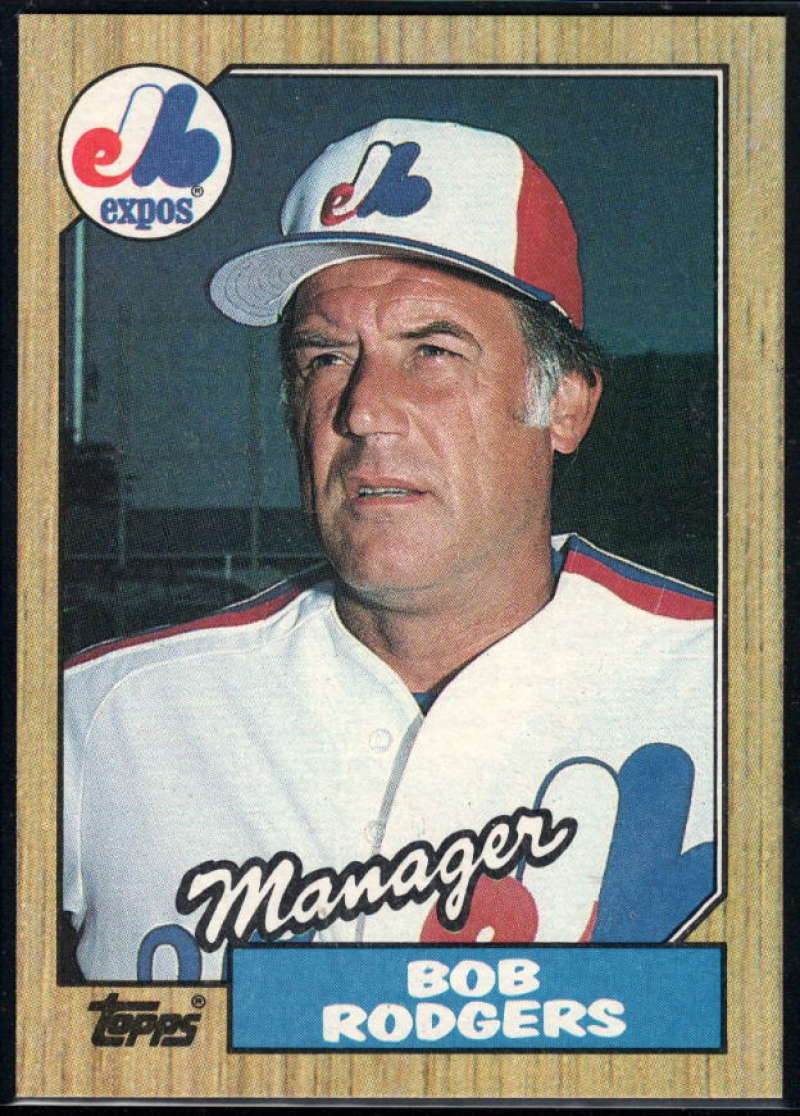 1987 Topps Baseball #293 Bob Rodgers Montreal Expos MG  Official MLB Trading Card