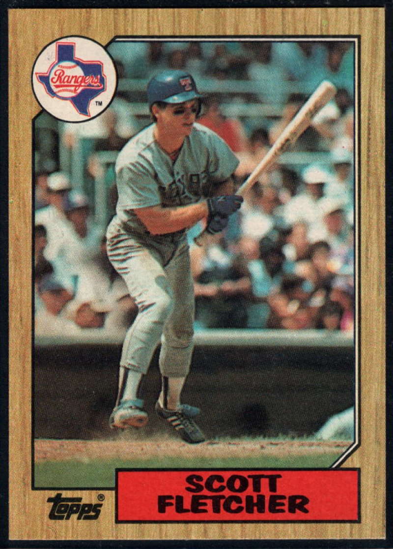 1987 Topps Baseball #462 Scott Fletcher Texas Rangers  Official MLB Trading Card