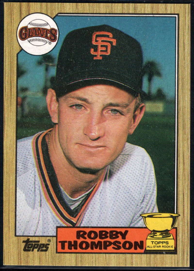 1987 Topps Baseball #658 Robby Thompson RC Rookie San Francisco Giants  Official MLB Trading Card
