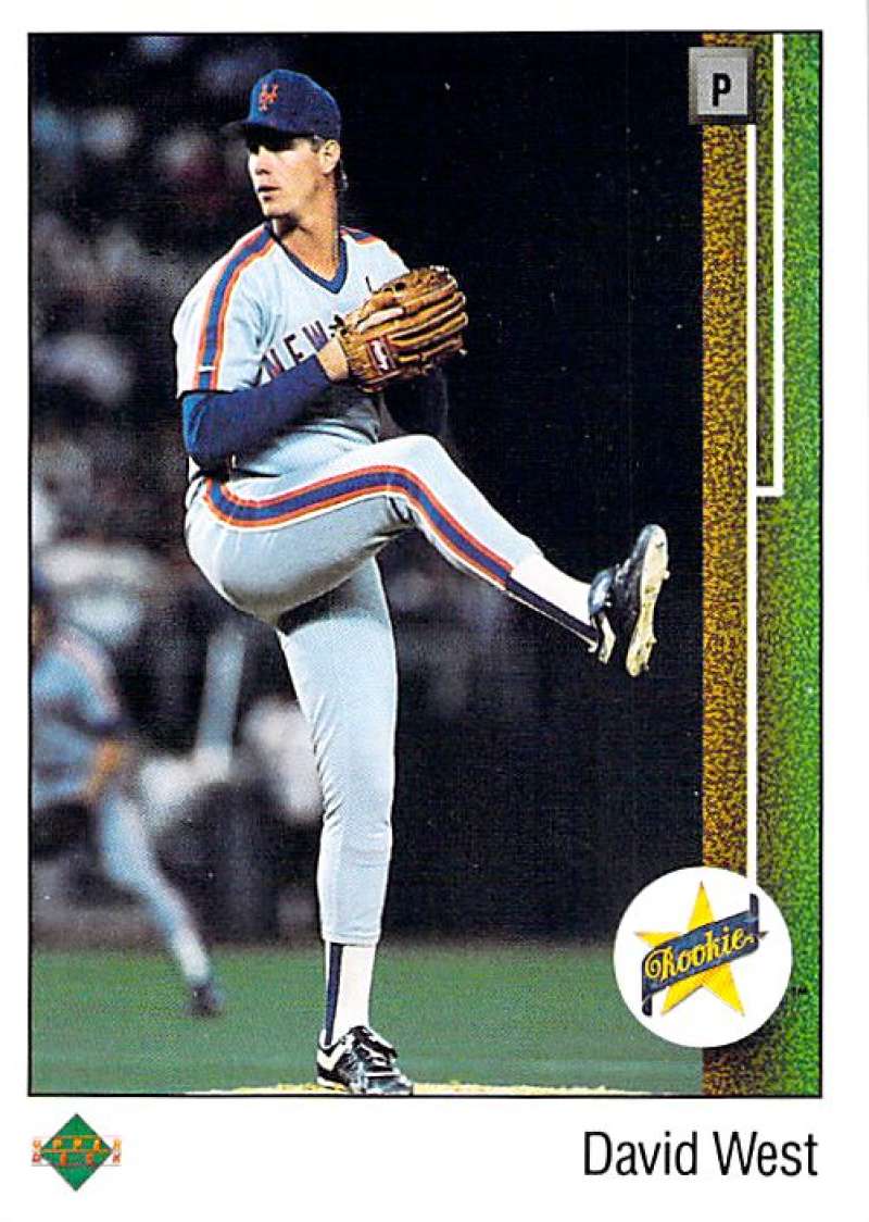 1989 Upper Deck #7 David West NM-MT RC Rookie New York Mets New York Mets Baseball 