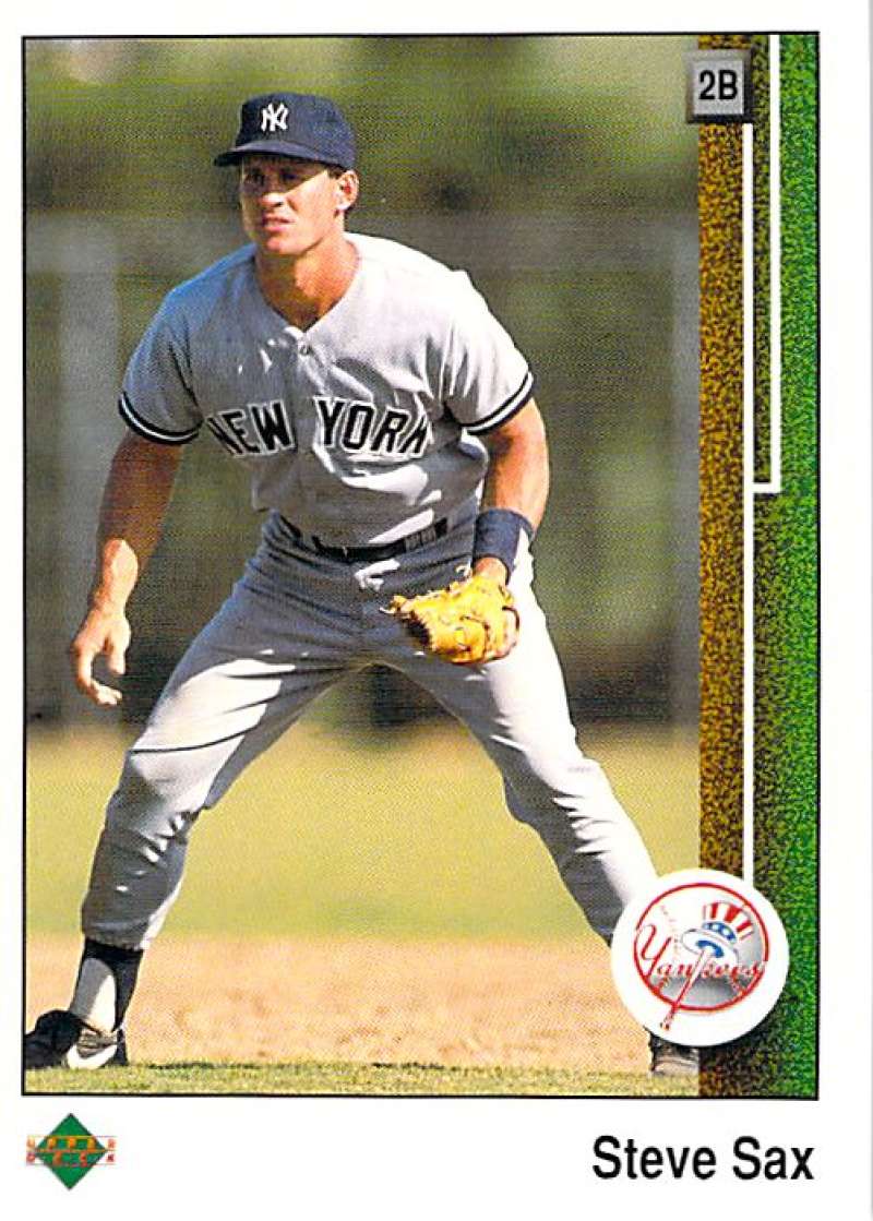 1989 Upper Deck #748 Steve Sax NM-MT New York Yankees New York Yankees Baseball 