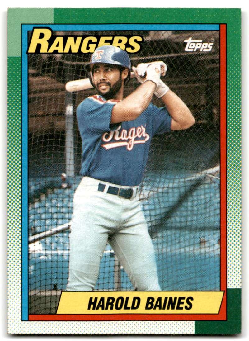 1990 Topps Baseball #345 Harold Baines Texas Rangers  (stock photos used) Near Mint or better condition