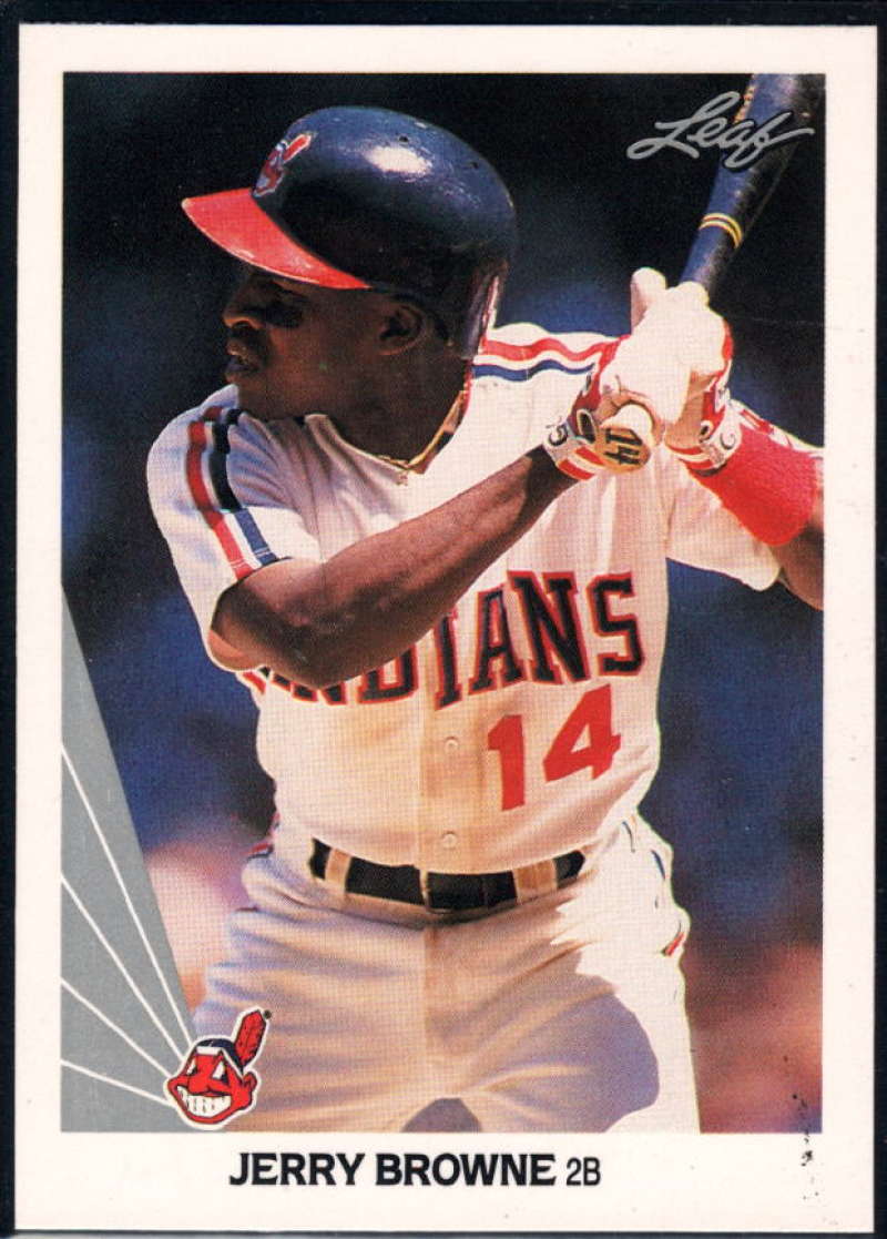 1990 Leaf Baseball #48 Jerry Browne Cleveland Indians  Official MLB Trading Card