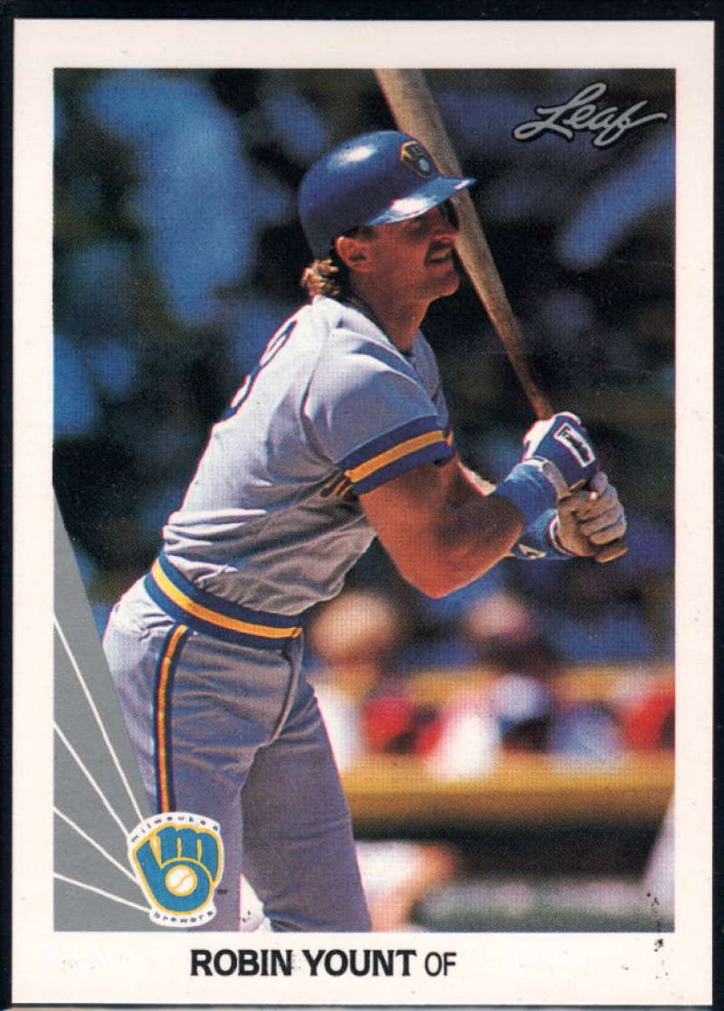 1990 Leaf Baseball #71 Robin Yount Milwaukee Brewers  Official MLB Trading Card