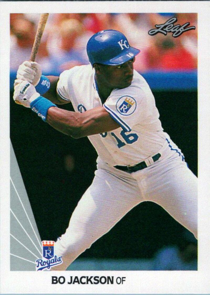 1990 Leaf Baseball #125 Bo Jackson Kansas City Royals  Official MLB Trading Card