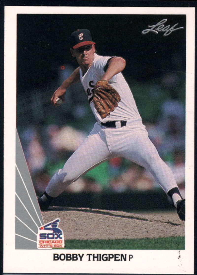 1990 Leaf Baseball #175 Bobby Thigpen Chicago White Sox  Official MLB Trading Card