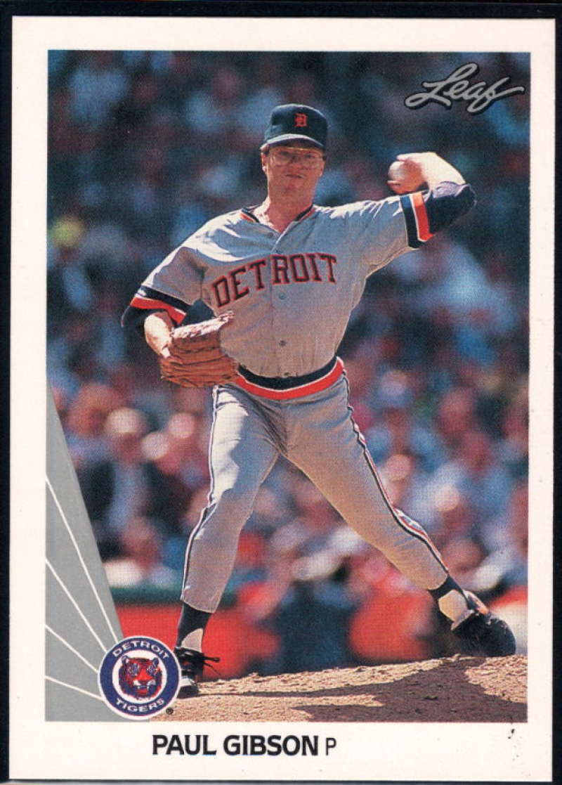 1990 Leaf Baseball #298 Paul Gibson Detroit Tigers  Official MLB Trading Card