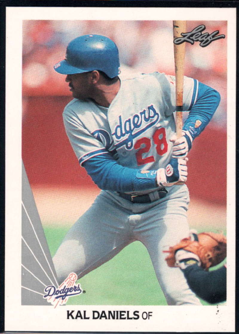 1990 Leaf Baseball #313 Kal Daniels Los Angeles Dodgers  Official MLB Trading Card