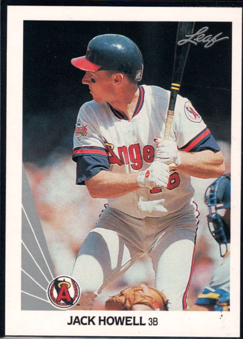 1990 Leaf Baseball #327 Jack Howell California Angels  Official MLB Trading Card