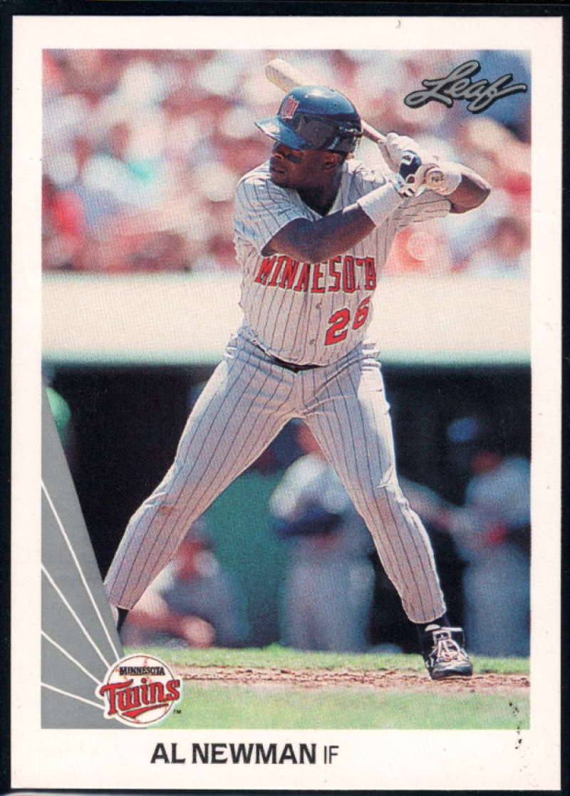 1990 Leaf Baseball #347 Al Newman Minnesota Twins  Official MLB Trading Card