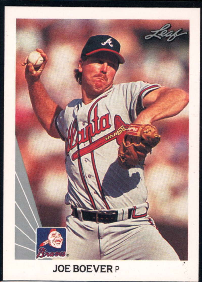 1990 Leaf Baseball #349 Joe Boever Atlanta Braves  Official MLB Trading Card