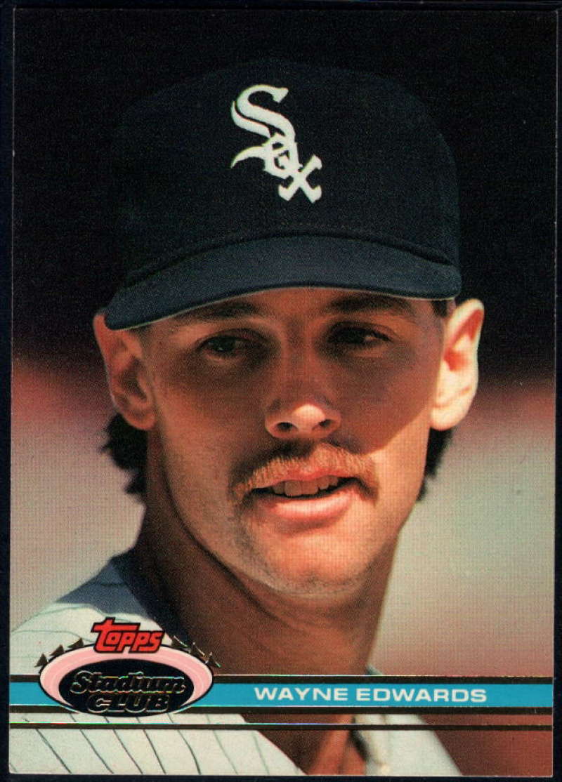 1991 Stadium Club Baseball #129 Wayne Edwards Chicago White Sox  Official MLB Trading Card From Topps