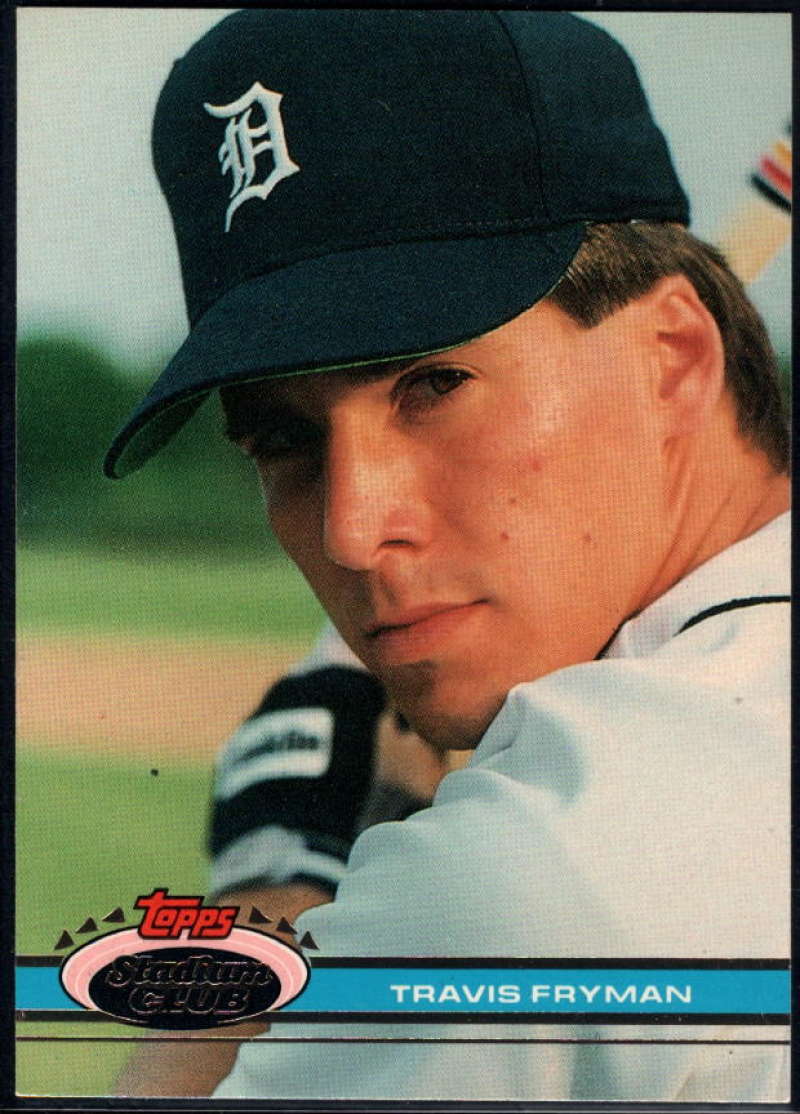 1991 Stadium Club Baseball #355 Travis Fryman Detroit Tigers  Official MLB Trading Card From Topps