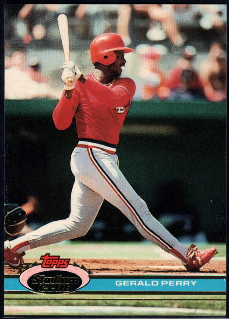 1991 Stadium Club Baseball #379 Gerald Perry St. Louis Cardinals  Official MLB Trading Card From Topps