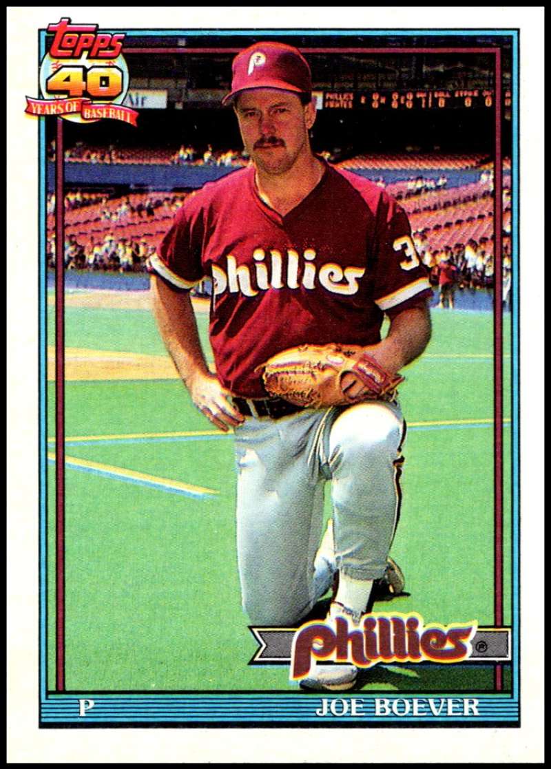 1991 Topps #159 Joe Boever NM-MT Philadelphia Phillies 