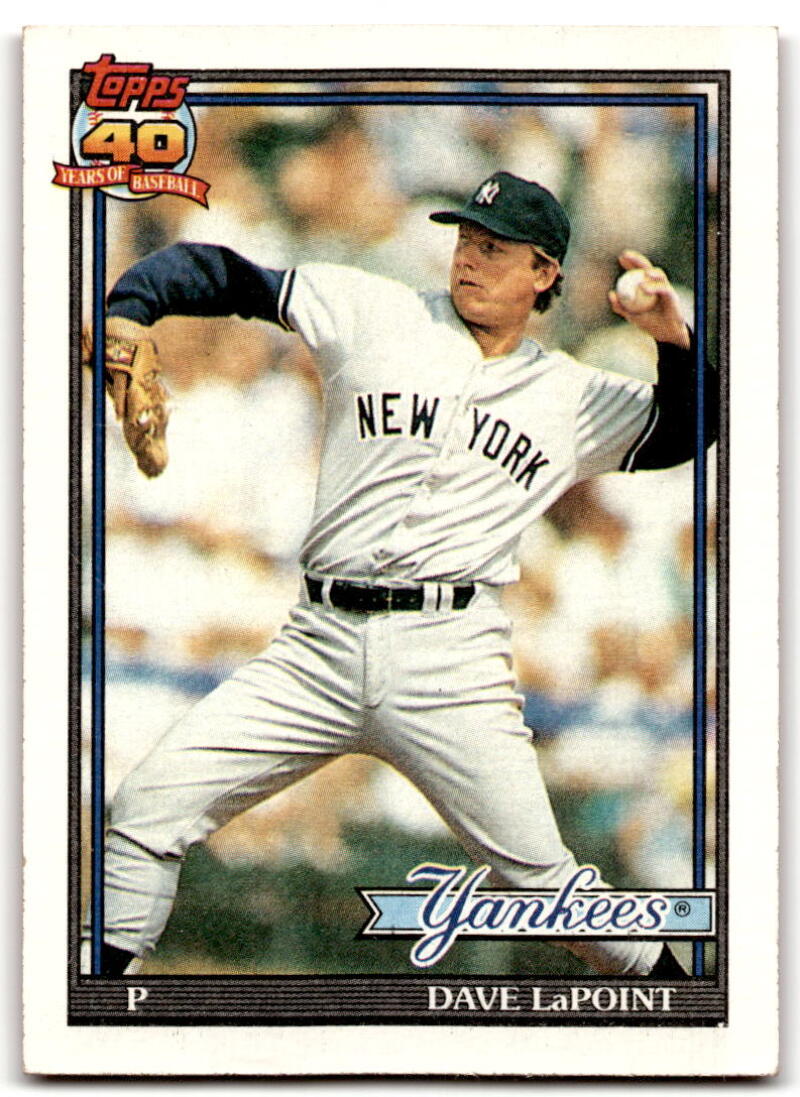 1991 Topps #484 Dave LaPoint NM-MT New York Yankees 