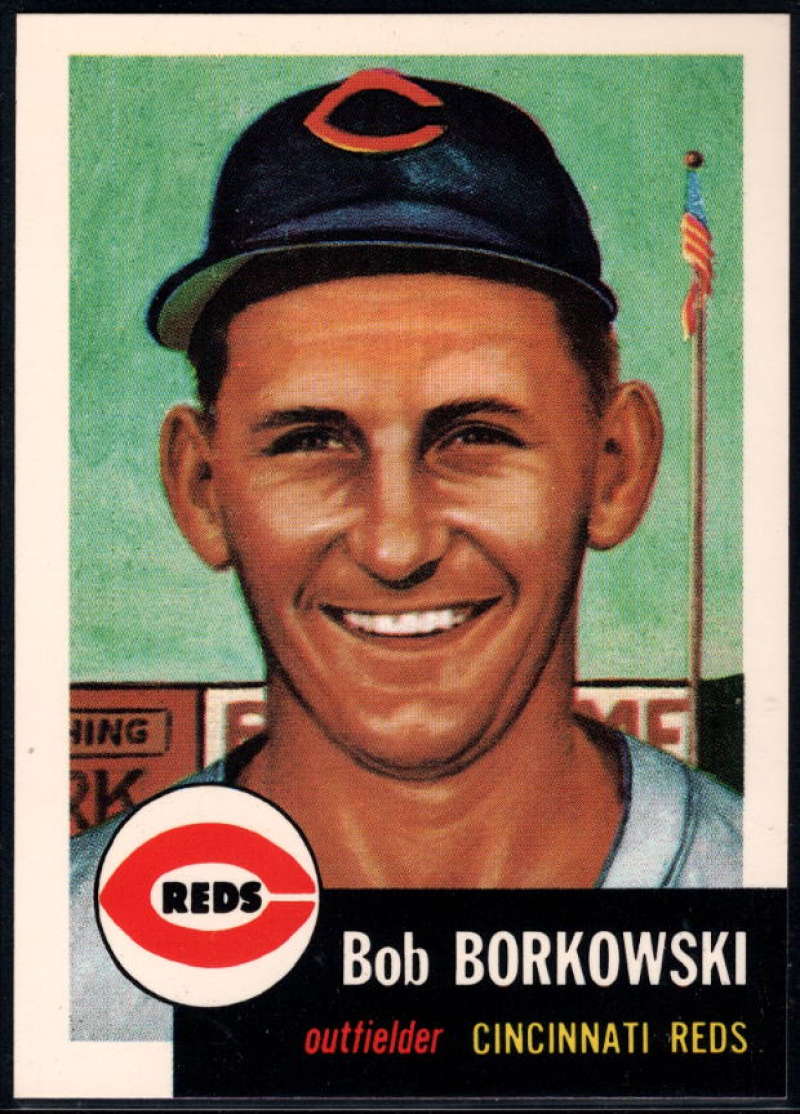 1991 Topps Archives 1953 Baseball #7 Bob Borkowski Cincinnati Reds  Official MLB Trading Card (Reprint of '53 Set)
