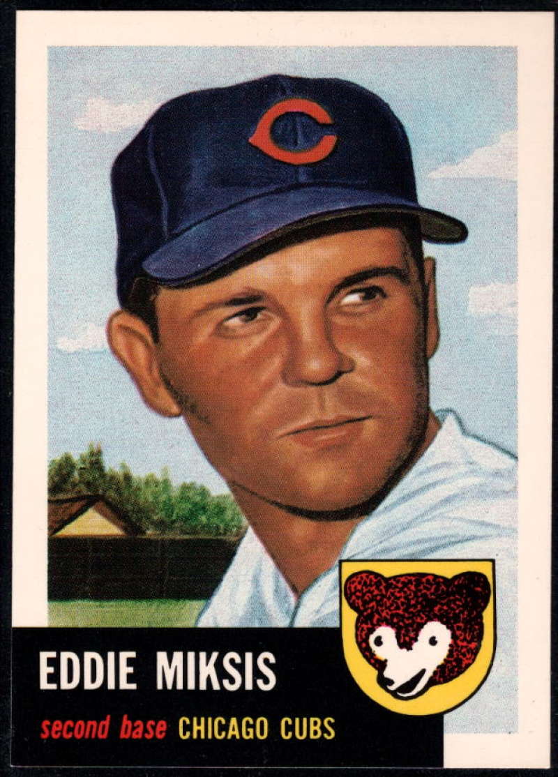 1991 Topps Archives 1953 Baseball #39 Eddie Miksis Chicago Cubs  Official MLB Trading Card (Reprint of '53 Set)