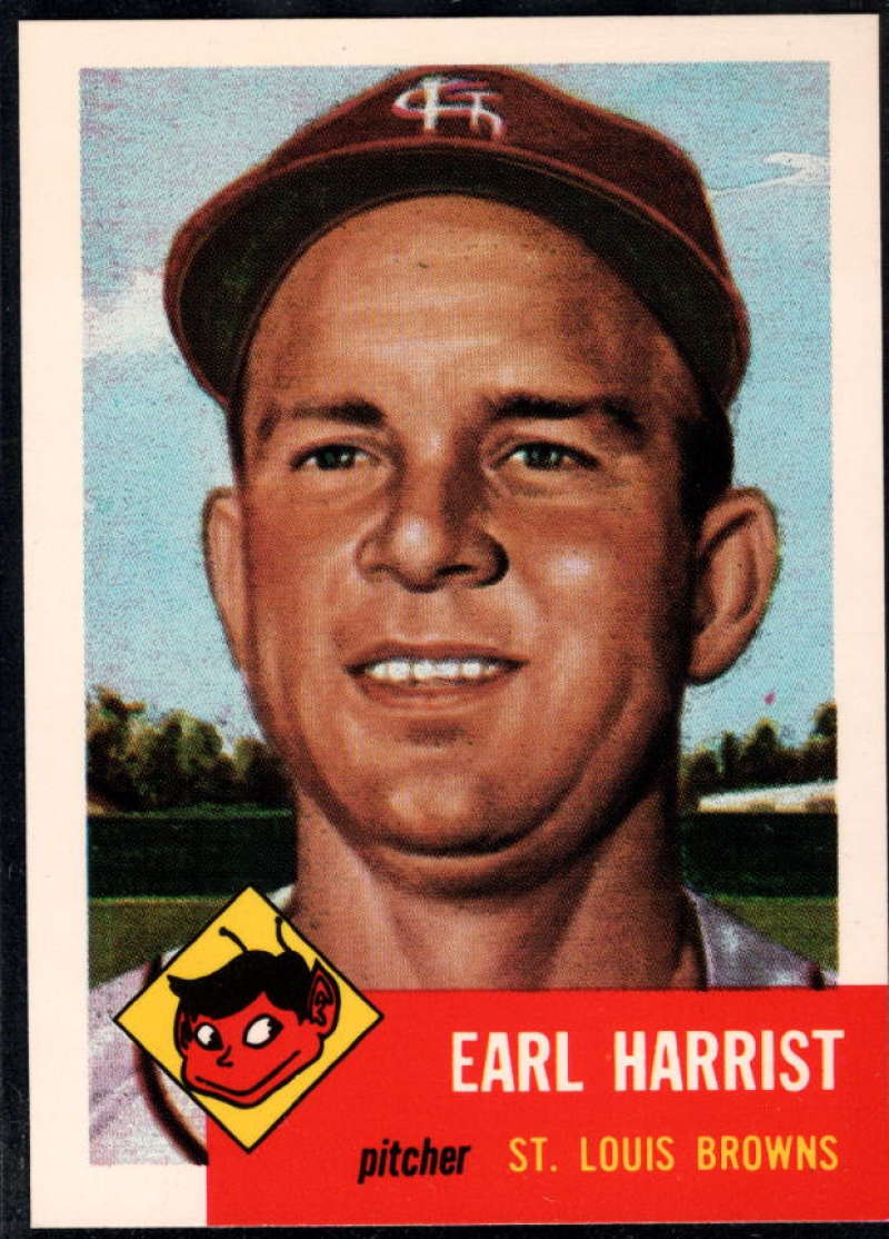 1991 Topps Archives 1953 Reprint Baseball #65 Earl Harrist St. Louis Browns  Official MLB Trading Card (Reprint of '53 Set)