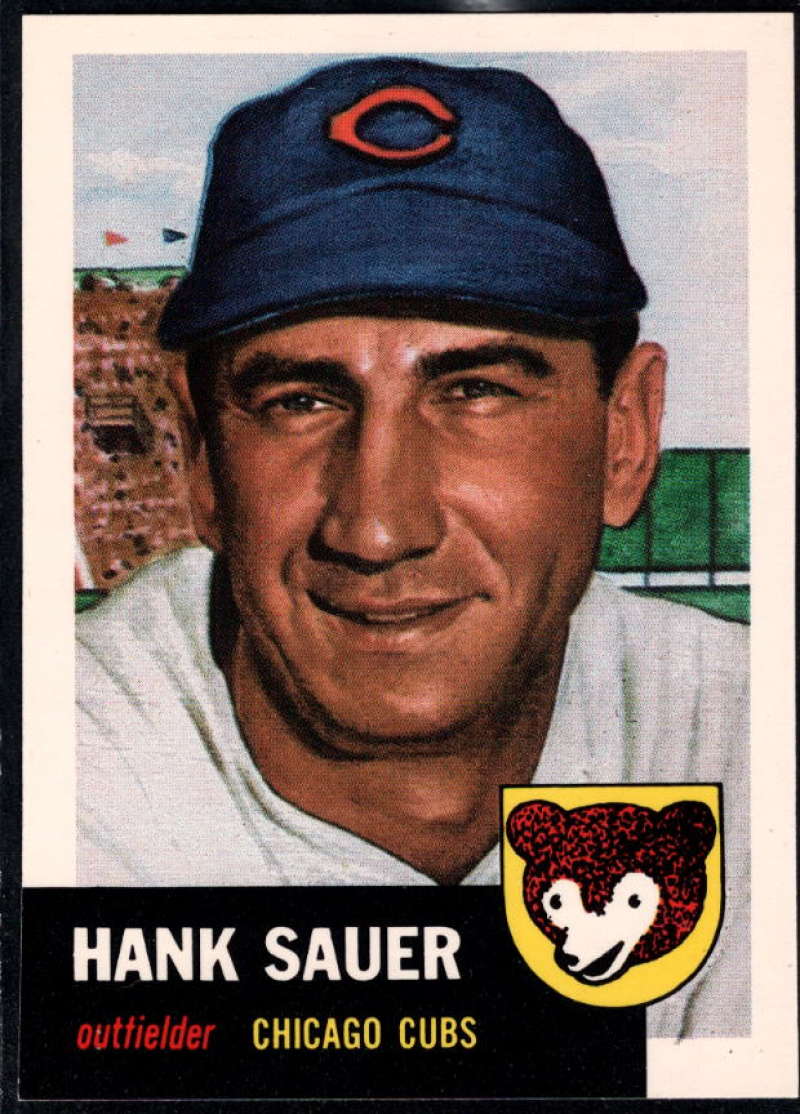 1991 Topps Archives 1953 Baseball #111 Hank Sauer Chicago Cubs  Official MLB Trading Card (Reprint of '53 Set)