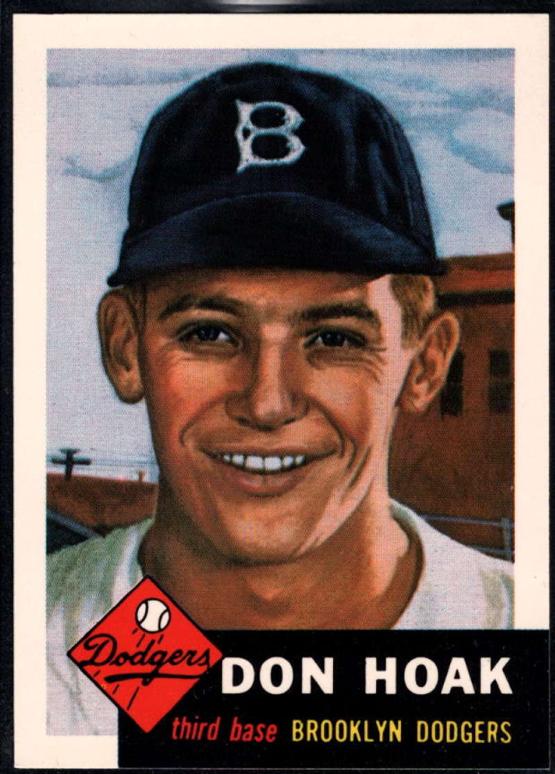 1991 Topps Archives 1953 Reprint Baseball #176 Don Hoak Brooklyn Dodgers  Official MLB Trading Card (Reprint of '53 Set)