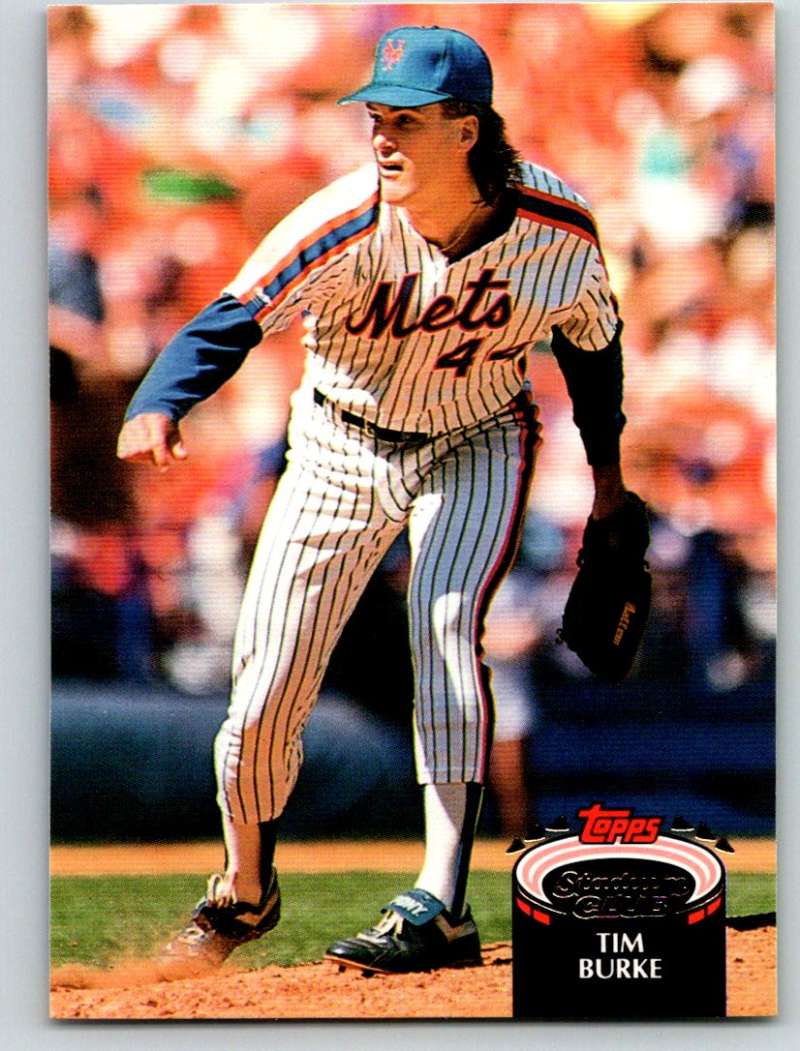 1992 Topps Stadium Club #392 Tim Burke NM-MT New York Mets Baseball 