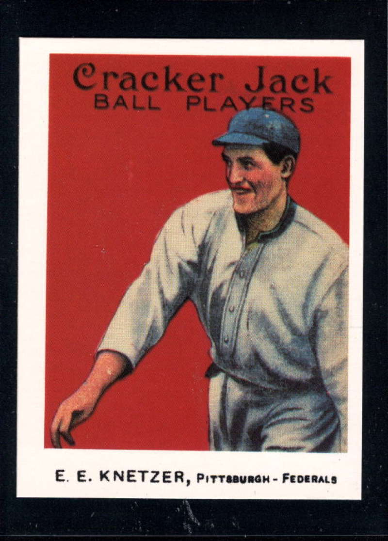 1915 Cracker Jack MLB Baseball Card (Reprint 1993) #84 Elmer Knetzer Pittsburgh Rebels  2.25 by 3 Inch Trading Card
