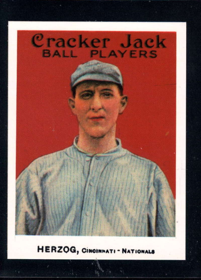 1915 Cracker Jack MLB Baseball Card (Reprint 1993) #85 Buck Herzog Cincinnati Reds MG  2.25 by 3 Inch Trading Card