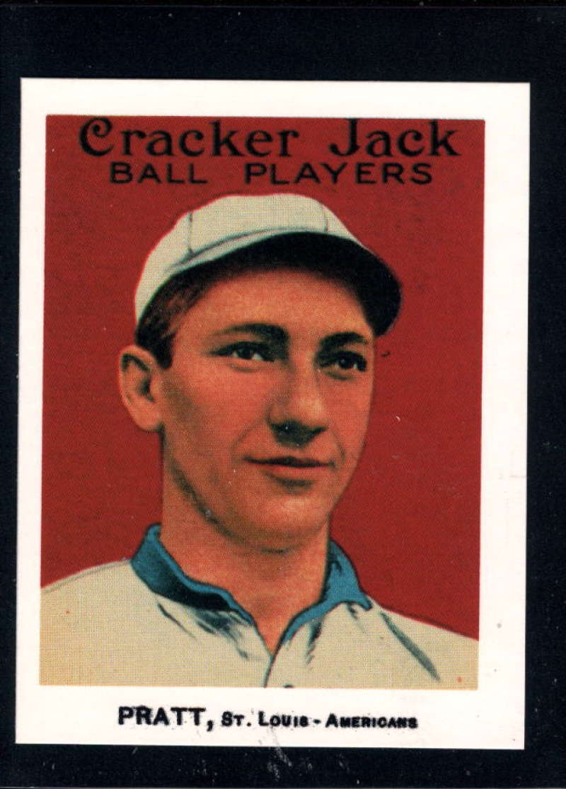 1915 Cracker Jack MLB Baseball Card (Reprint 1993) #93 Del Pratt St. Louis Browns  2.25 by 3 Inch Trading Card