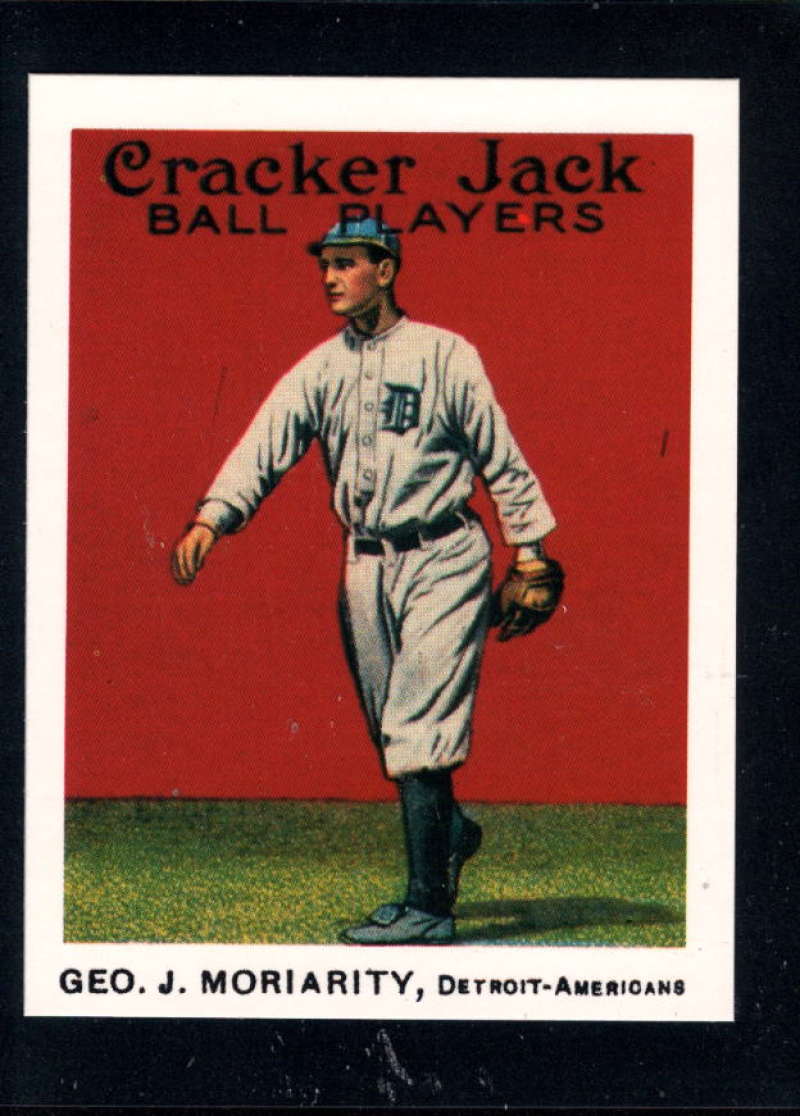 1915 Cracker Jack MLB Baseball Card (Reprint 1993) #114 George Moriarty Detroit Tigers  2.25 by 3 Inch Trading Card