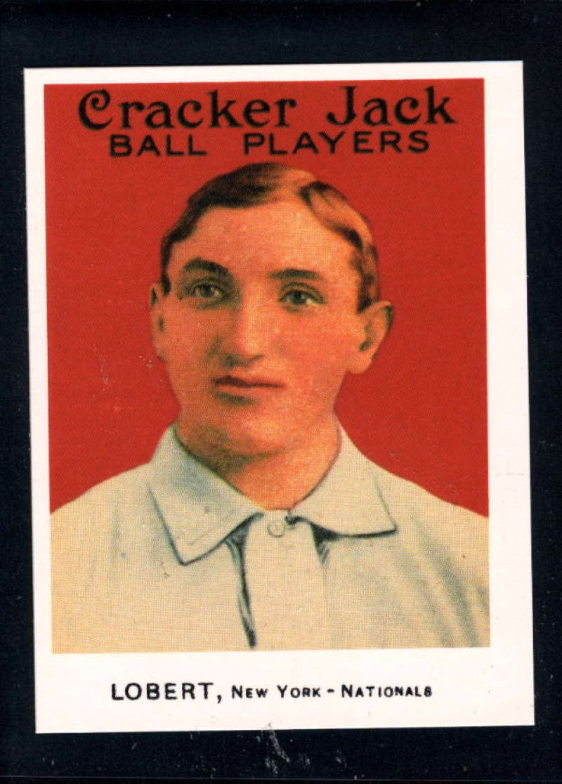 1915 Cracker Jack MLB Baseball Card (Reprint 1993) #170 Hans Lobert New York Giants  2.25 by 3 Inch Trading Card