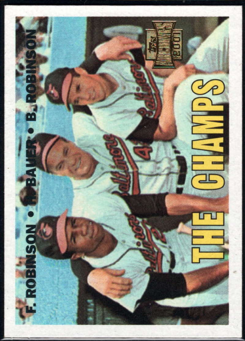 2001 Topps Archives #219 Brooks Robinson/Frank Robinson/Hank Bauer NM-MT Baltimore Orioles Baseball 