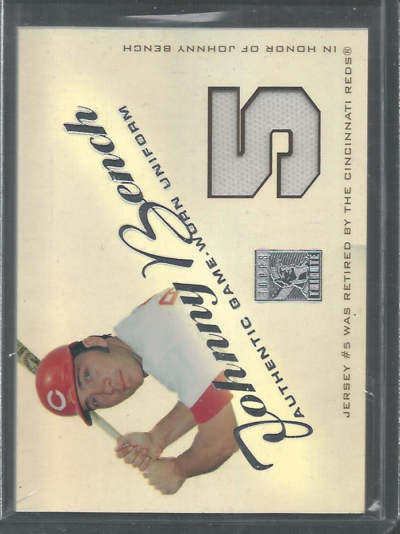 2001 Topps Tribute Game Worn Relics