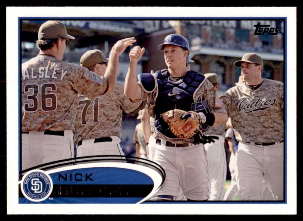 2012 Topps Series 1 Baseball #312 Nick Hundley San Diego Padres  Official MLB Trading Card