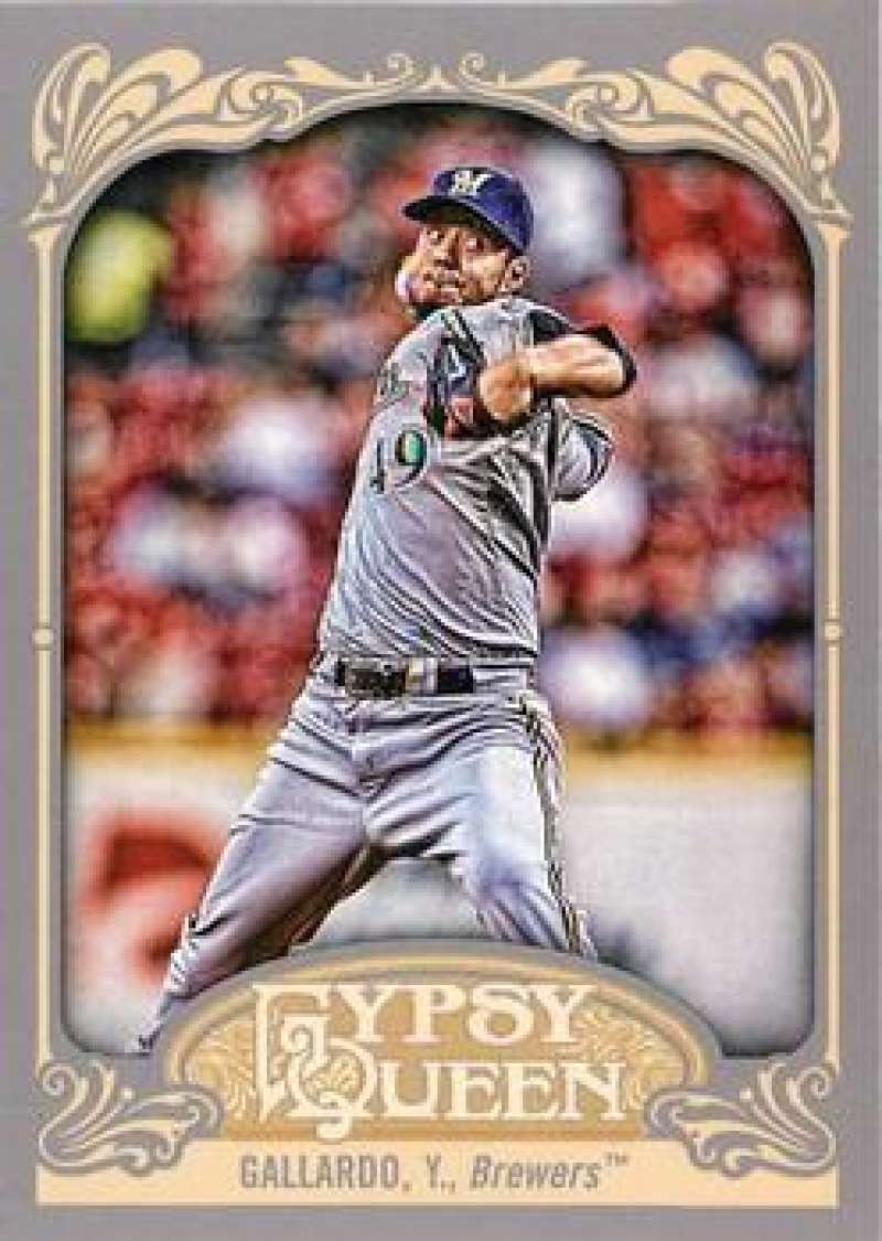 2012 Gypsy Queen Baseball #155 Yovani Gallardo Milwaukee Brewers  Official Topps MLB Trading Card