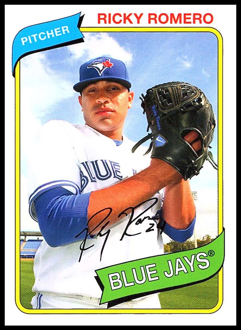 2012 Topps Archives Baseball #103 Ricky Romero Toronto Blue Jays  Official MLB Trading Card
