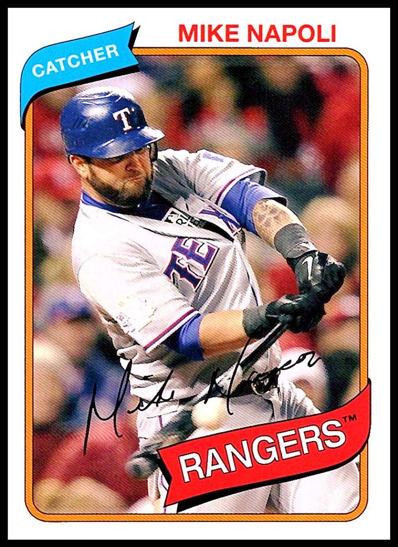 2012 Topps Archives Baseball #135 Mike Napoli Texas Rangers  Official MLB Trading Card