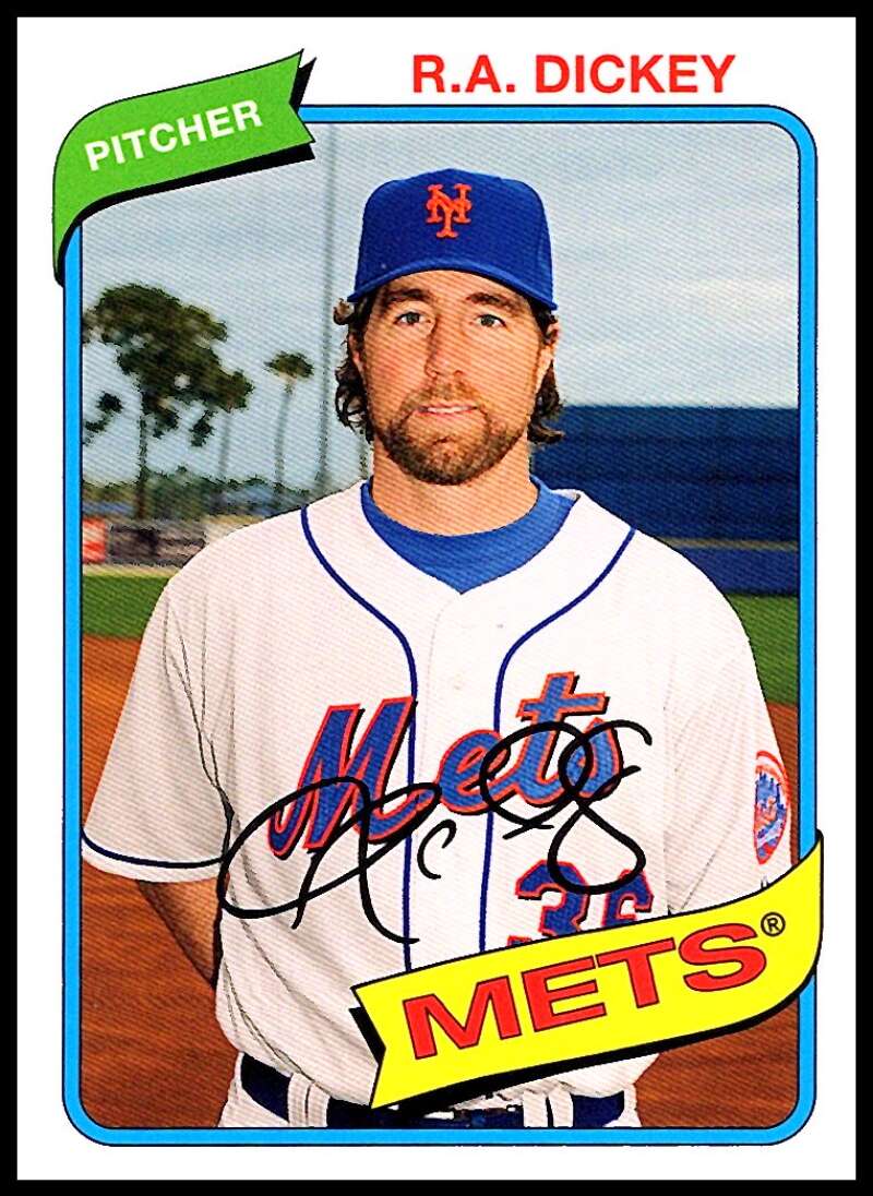 2012 Topps Archives Baseball #148 R.A. Dickey New York Mets  Official MLB Trading Card