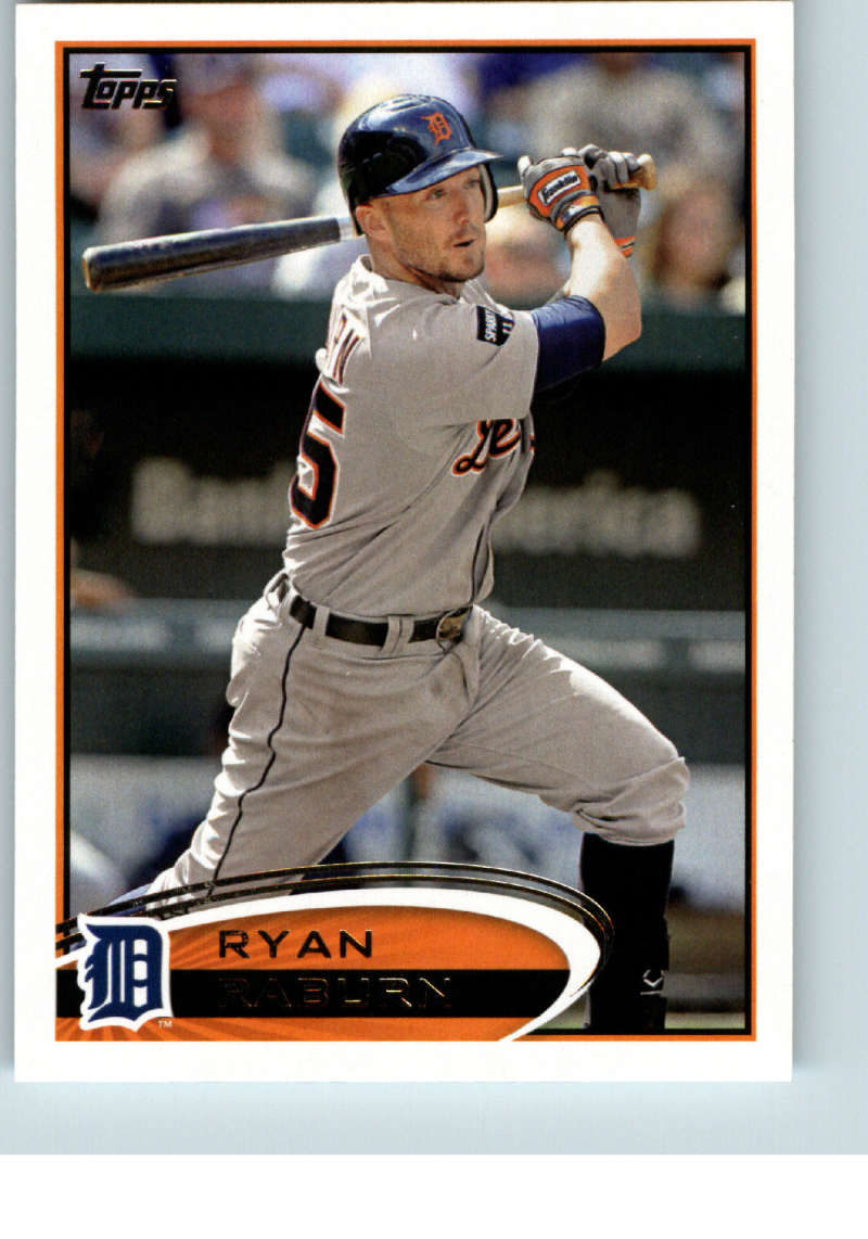 2012 Topps Series 1 Baseball #282 Ryan Raburn Detroit Tigers  Official MLB Trading Card
