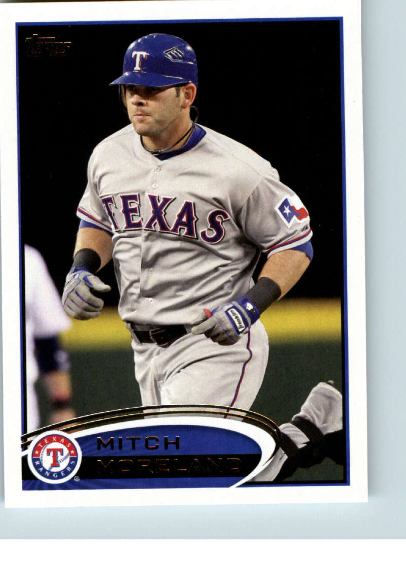 2012 Topps Series 1 Baseball #299 Mitch Moreland Texas Rangers  Official MLB Trading Card