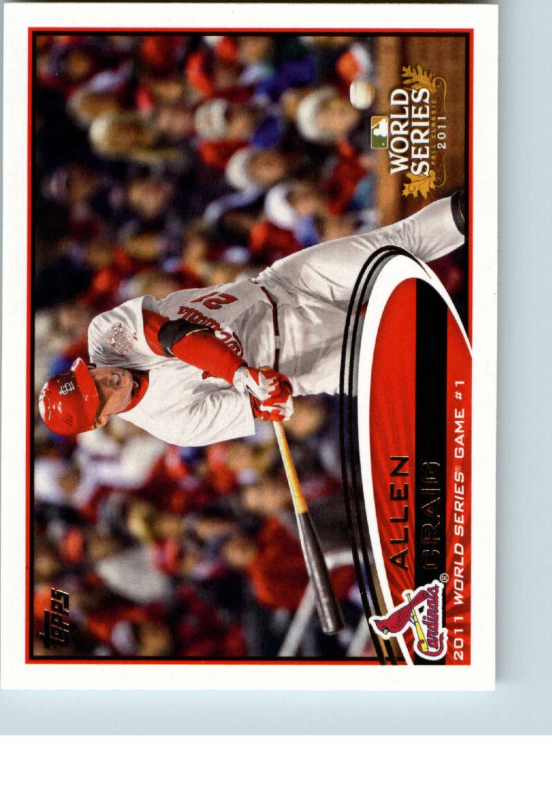 2012 Topps Series 1 Baseball #329 Allen Craig St. Louis Cardinals HL WS  Official MLB Trading Card