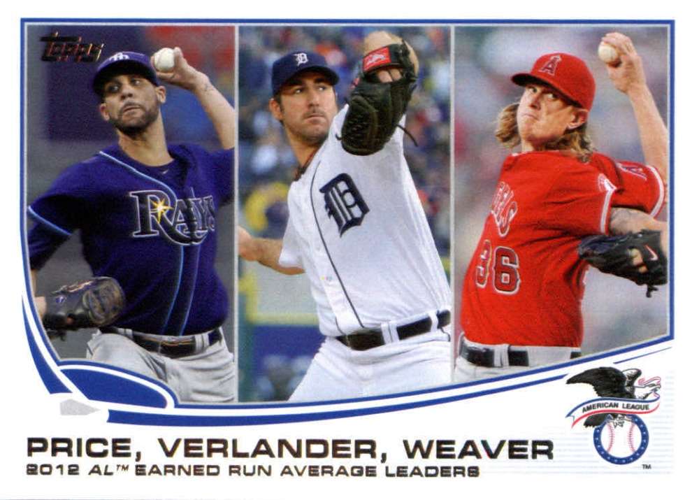 2013 Topps #94 David Price/Justin Verlander/Jered Weaver NM-MT+ Tampa Bay Rays/Detroit Tigers/Los Angeles Angels 
