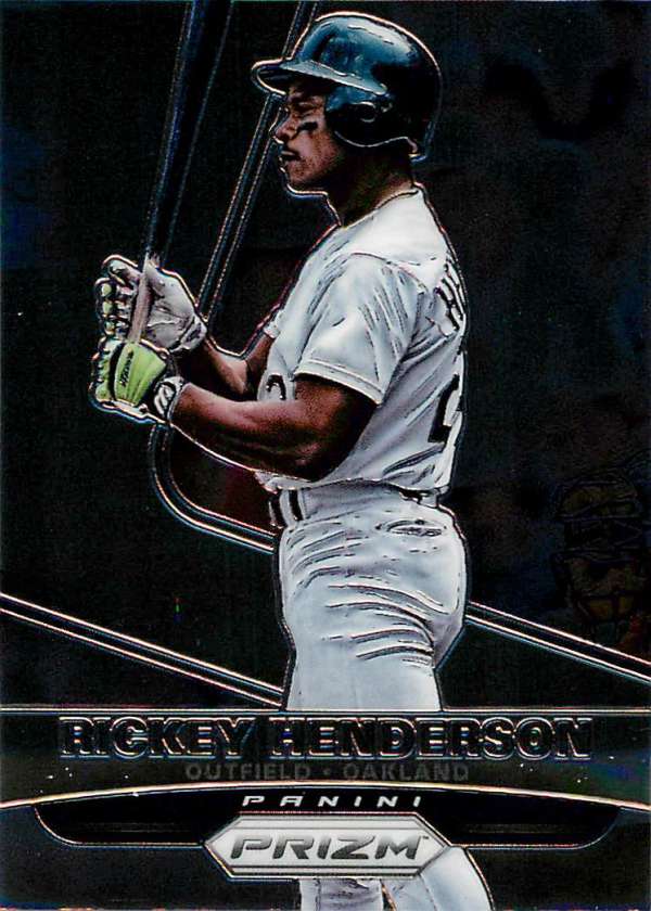 2015 Panini Prizm Baseball #159 Rickey Henderson Oakland Athletics  Official MLBPA Licensed Trading Card